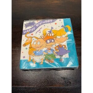 Vintage Rugrats Happy Birthday Napkins 16ct Nickelodeon DesignWare 90s‎ Sealed